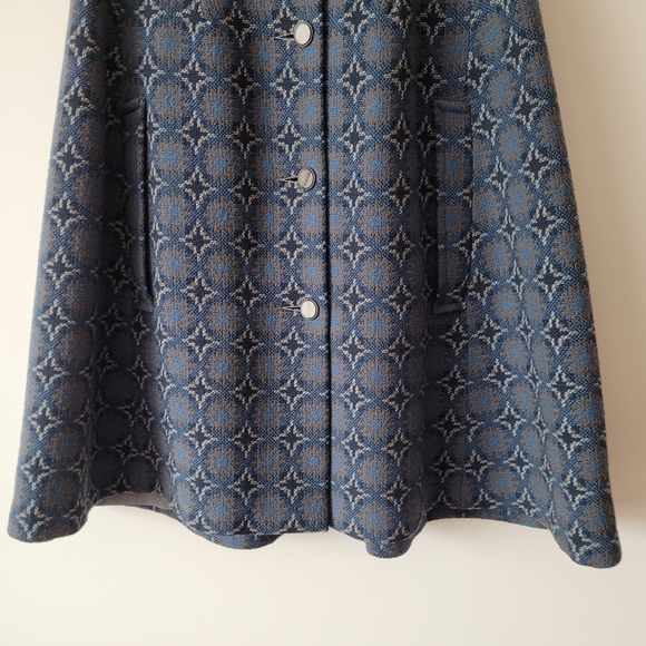 Vintage Welsh Wool Tapestry Cape Dillad Corwgl Coracle Clothes - Picture 15 of 16